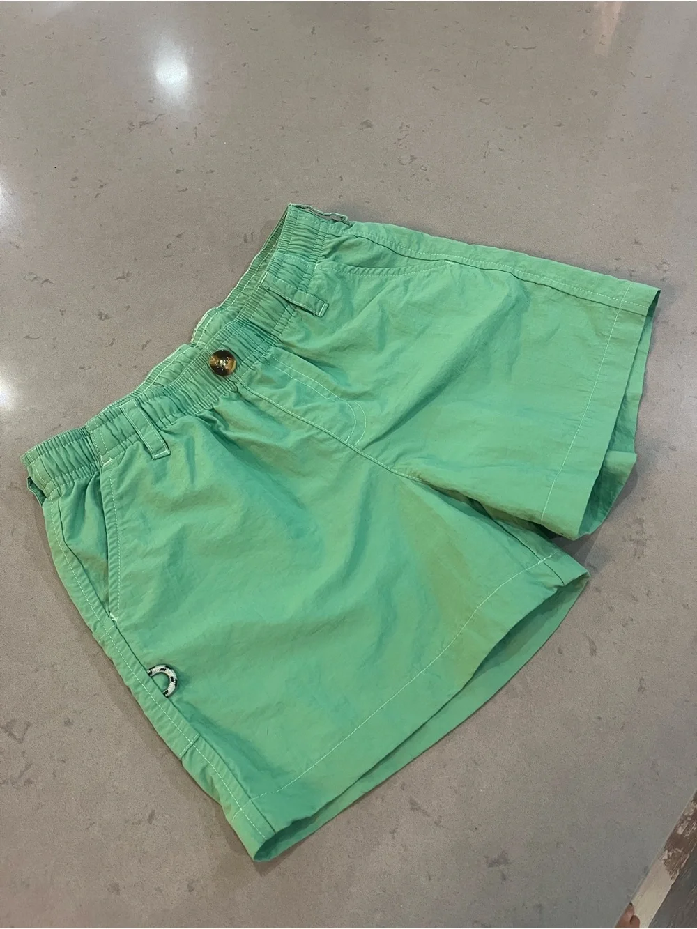 Kids' Green Elastic-Waist Casual Shorts